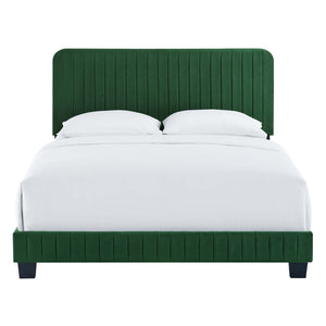 ModwayModway Celine Channel Tufted Performance Velvet Twin Platform Bed MOD-6336 MOD-6336-EME- BetterPatio.com