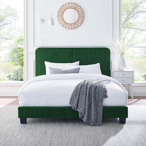 ModwayModway Celine Channel Tufted Performance Velvet Twin Platform Bed MOD-6336 MOD-6336-EME- BetterPatio.com