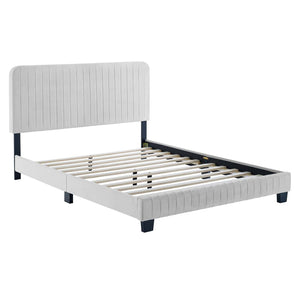 ModwayModway Celine Channel Tufted Performance Velvet Twin Platform Bed MOD-6336 MOD-6336-LGR- BetterPatio.com