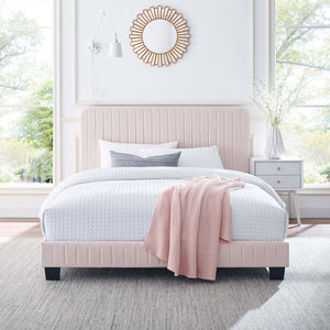 ModwayModway Celine Channel Tufted Performance Velvet Twin Platform Bed MOD-6336 MOD-6336-PNK- BetterPatio.com