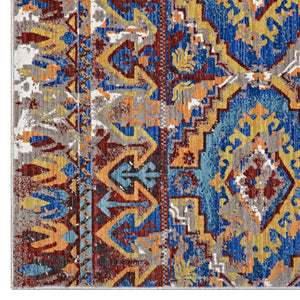 ModwayModway Centehua Distressed Southwestern Aztec 4x6 Area Rug R-1118-46 R-1118A-46- BetterPatio.com