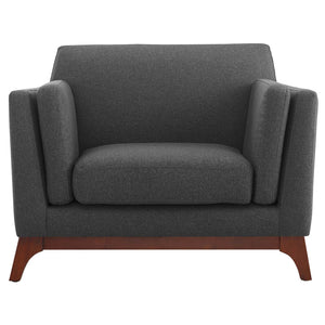 ModwayModway Chance Upholstered Fabric Armchair EEI-3063 EEI-3063-GRY- BetterPatio.com