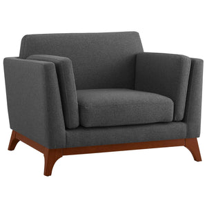 ModwayModway Chance Upholstered Fabric Armchair EEI-3063 EEI-3063-GRY- BetterPatio.com