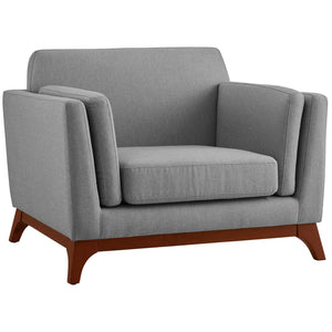 ModwayModway Chance Upholstered Fabric Armchair EEI-3063 EEI-3063-LGR- BetterPatio.com