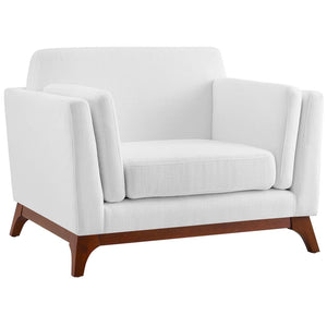 ModwayModway Chance Upholstered Fabric Armchair EEI-3063 EEI-3063-WHI- BetterPatio.com