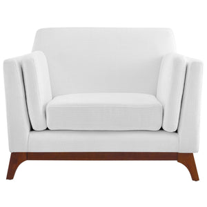 ModwayModway Chance Upholstered Fabric Armchair EEI-3063 EEI-3063-WHI- BetterPatio.com