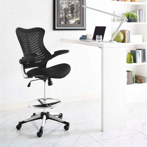 ModwayModway Charge Drafting Chair EEI-2286 EEI-2286-BLK- BetterPatio.com