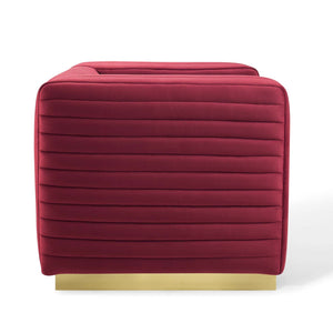 ModwayModway Charisma Channel Tufted Performance Velvet Accent Armchair EEI-3887 EEI-3887-MAR- BetterPatio.com