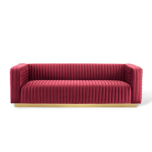 ModwayModway Charisma Channel Tufted Performance Velvet Living Room Sofa EEI-3886 EEI-3886-MAR- BetterPatio.com