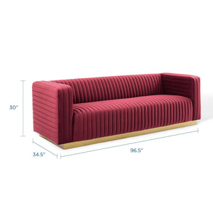 ModwayModway Charisma Channel Tufted Performance Velvet Living Room Sofa EEI-3886 EEI-3886-MAR- BetterPatio.com