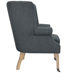 ModwayModway Chart Upholstered Fabric Lounge Chair EEI-2146 EEI-2146-GRY- BetterPatio.com