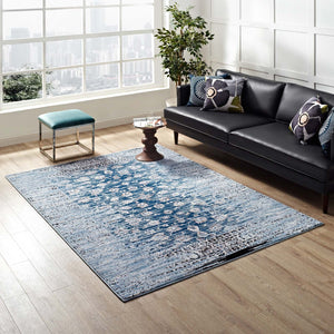 ModwayModway Chiara Distressed Floral Lattice Contemporary 8x10 Area Rug R-1131-810 R-1131A-810- BetterPatio.com