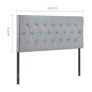 ModwayModway Clique Full Upholstered Fabric Headboard MOD-5204 MOD-5204-GRY- BetterPatio.com