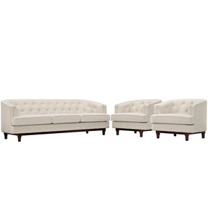 ModwayModway Coast Living Room Set Set of 3 EEI-2448 EEI-2448-BEI-SET- BetterPatio.com