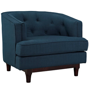 ModwayModway Coast Upholstered Fabric Armchair EEI-2130 EEI-2130-AZU- BetterPatio.com