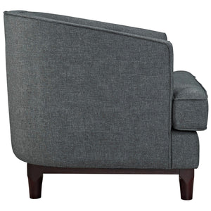 ModwayModway Coast Upholstered Fabric Armchair EEI-2130 EEI-2130-GRY- BetterPatio.com