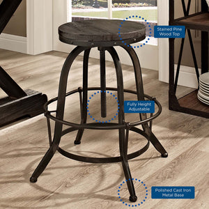 ModwayModway Collect Bar Stool Set of 2 EEI-1603 EEI-1603-BLK-SET- BetterPatio.com