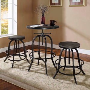 ModwayModway Collect Bar Stool Set of 2 EEI-1603 EEI-1603-BLK-SET- BetterPatio.com