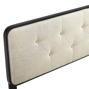 ModwayModway Collins Tufted Full Fabric and Wood Headboard MOD-6233 MOD-6233-BLK-BEI- BetterPatio.com