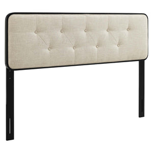 ModwayModway Collins Tufted Full Fabric and Wood Headboard MOD-6233 MOD-6233-BLK-BEI- BetterPatio.com