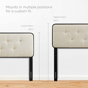 ModwayModway Collins Tufted Full Fabric and Wood Headboard MOD-6233 MOD-6233-BLK-BEI- BetterPatio.com