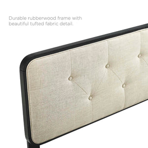 ModwayModway Collins Tufted Full Fabric and Wood Headboard MOD-6233 MOD-6233-BLK-BEI- BetterPatio.com