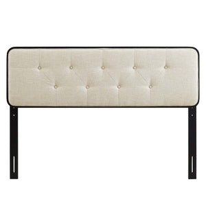 ModwayModway Collins Tufted Full Fabric and Wood Headboard MOD-6233 MOD-6233-BLK-BEI- BetterPatio.com