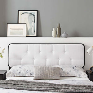 ModwayModway Collins Tufted Full Fabric and Wood Headboard MOD-6233 MOD-6233-BLK-WHI- BetterPatio.com