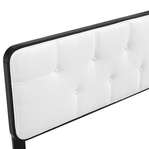 ModwayModway Collins Tufted Full Fabric and Wood Headboard MOD-6233 MOD-6233-BLK-WHI- BetterPatio.com