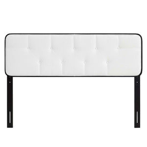 ModwayModway Collins Tufted Full Fabric and Wood Headboard MOD-6233 MOD-6233-BLK-WHI- BetterPatio.com