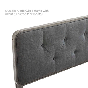 ModwayModway Collins Tufted Full Fabric and Wood Headboard MOD-6233 MOD-6233-GRY-CHA- BetterPatio.com