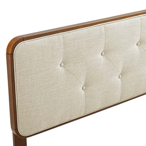 ModwayModway Collins Tufted Full Fabric and Wood Headboard MOD-6233 MOD-6233-WAL-BEI- BetterPatio.com