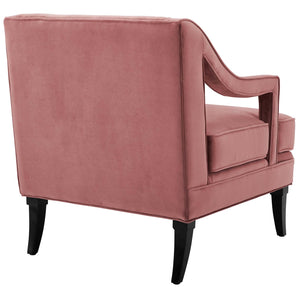 ModwayModway Concur Button Tufted Performance Velvet Armchair EEI-2996 EEI-2996-DUS- BetterPatio.com