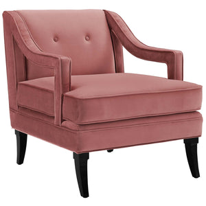 ModwayModway Concur Button Tufted Performance Velvet Armchair EEI-2996 EEI-2996-DUS- BetterPatio.com