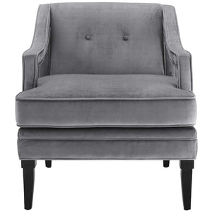 ModwayModway Concur Button Tufted Performance Velvet Armchair EEI-2996 EEI-2996-GRY- BetterPatio.com