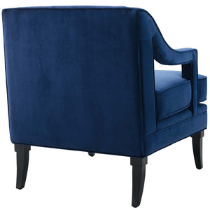 ModwayModway Concur Button Tufted Performance Velvet Armchair EEI-2996 EEI-2996-NAV- BetterPatio.com