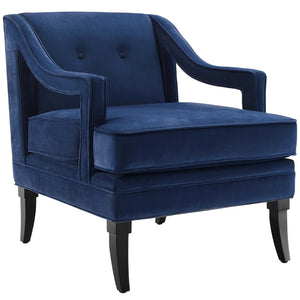 ModwayModway Concur Button Tufted Performance Velvet Armchair EEI-2996 EEI-2996-NAV- BetterPatio.com