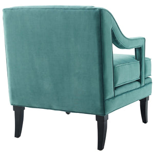 ModwayModway Concur Button Tufted Performance Velvet Armchair EEI-2996 EEI-2996-TEA- BetterPatio.com