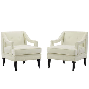 ModwayModway Concur Living Room Set Performance Velvet Set of 2 EEI-4026 EEI-4026-IVO- BetterPatio.com