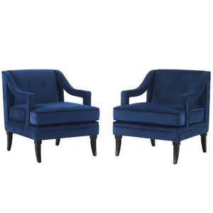 ModwayModway Concur Living Room Set Performance Velvet Set of 2 EEI-4026 EEI-4026-NAV- BetterPatio.com