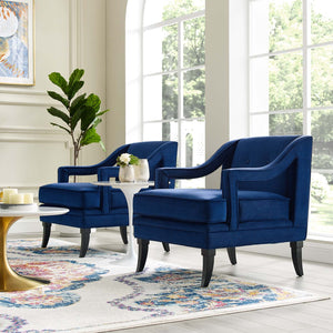 ModwayModway Concur Living Room Set Performance Velvet Set of 2 EEI-4026 EEI-4026-NAV- BetterPatio.com