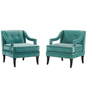 ModwayModway Concur Living Room Set Performance Velvet Set of 2 EEI-4026 EEI-4026-TEA- BetterPatio.com