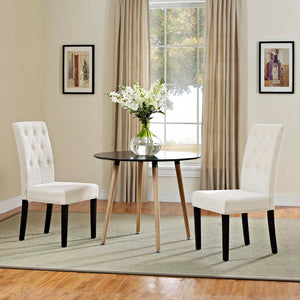 ModwayModway Confer Dining Side Chair Fabric Set of 2 EEI-3325 EEI-3325-BEI- BetterPatio.com