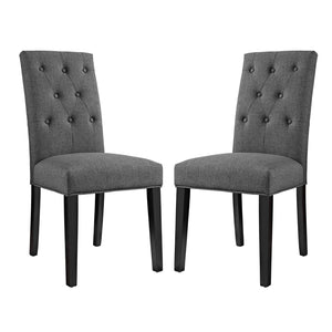 ModwayModway Confer Dining Side Chair Fabric Set of 2 EEI-3325 EEI-3325-GRY- BetterPatio.com