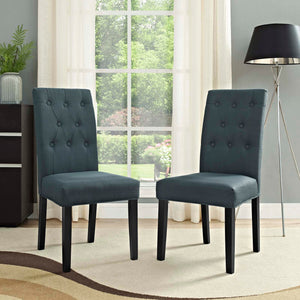 ModwayModway Confer Dining Side Chair Fabric Set of 2 EEI-3325 EEI-3325-GRY- BetterPatio.com