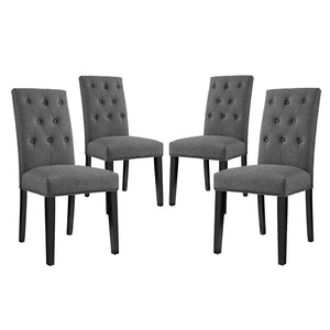 ModwayModway Confer Dining Side Chair Fabric Set of 4 EEI-3326 EEI-3326-GRY- BetterPatio.com