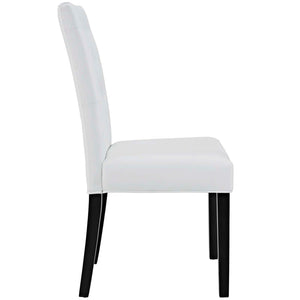 ModwayModway Confer Dining Side Chair Vinyl Set of 2 EEI-3323 EEI-3323-WHI- BetterPatio.com