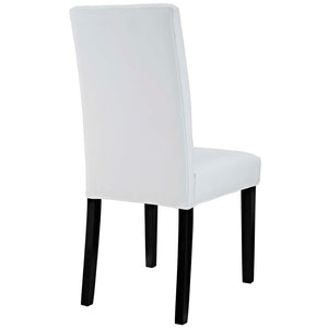 ModwayModway Confer Dining Side Chair Vinyl Set of 2 EEI-3323 EEI-3323-WHI- BetterPatio.com