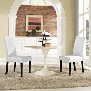 ModwayModway Confer Dining Side Chair Vinyl Set of 2 EEI-3323 EEI-3323-WHI- BetterPatio.com