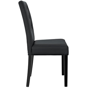 ModwayModway Confer Dining Vinyl Side Chair EEI-1382 EEI-1382-BLK- BetterPatio.com